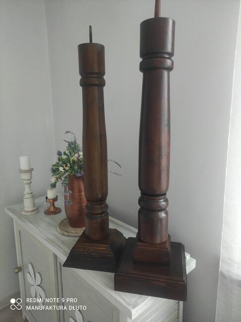 Lichtarz paschalny-swiecznik-drewniany-Podstawa pod Paschał