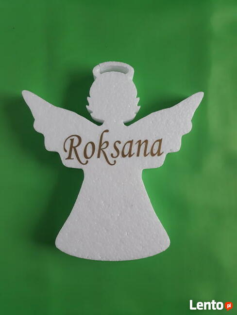 Aniołek z imieniem dziecka Pierwsza Komunia