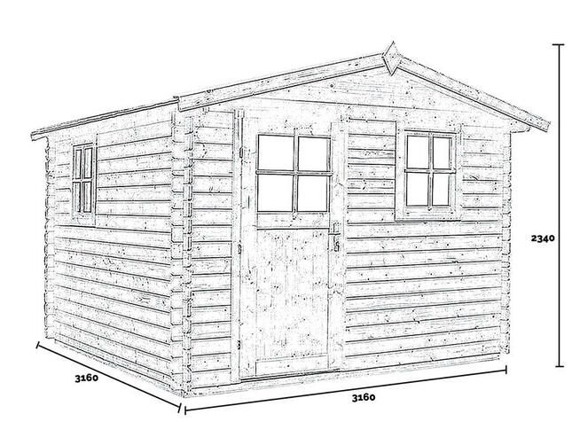 Sauna ogrodowa Fińska 316 x 316 CM domek drewniany altana