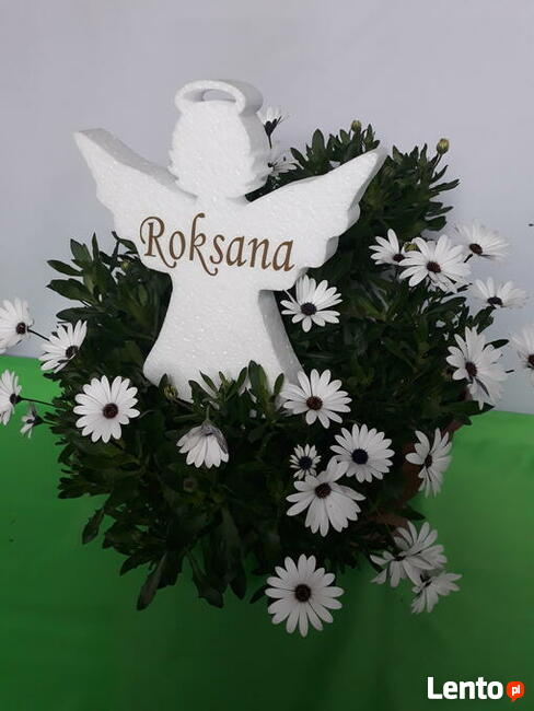 Aniołek z imieniem dziecka Pierwsza Komunia