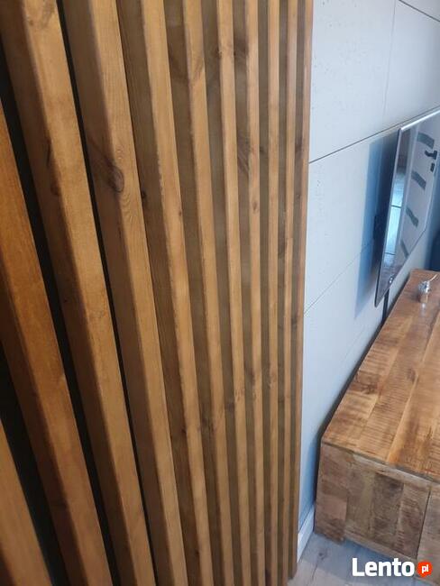 Lamele na ścianę, lamele drewniane na płycie, panele ścienne