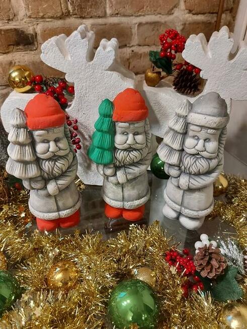 Mikolaj gipsowy mikolaje dekor skrzat swiąteczne