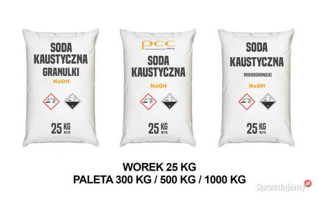 Soda kaustyczna – 25 – 24000 kg – Wysyłka kurierem