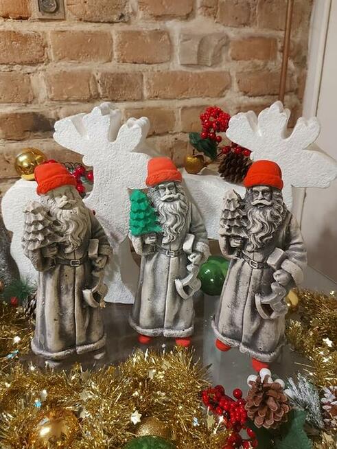 Mikolaj gipsowy mikolaje dekor skrzat swiąteczne