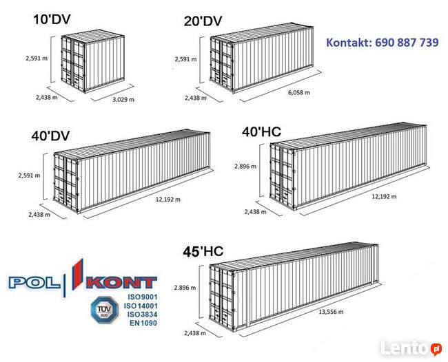 Kontener magazynowy transportowy morski 40 HC