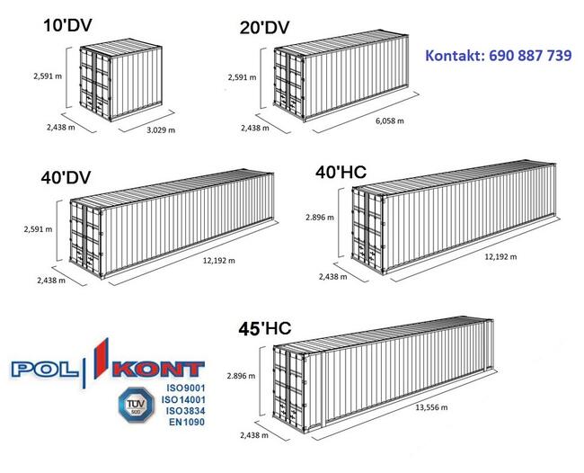 Kontener magazynowy transportowy morski 40 HC