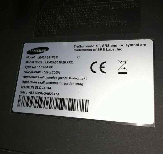 Samsung telewizor 40- LE40A551P2RXXC