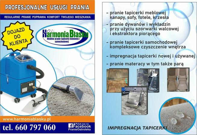 Profesjonalne pranie tapicerki Meblowej, kanap, dywanów I wy