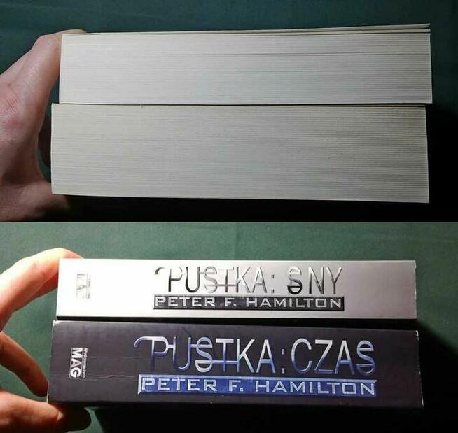 Peter Hamilton Pustka i Czas komplet fantasy sf grube!