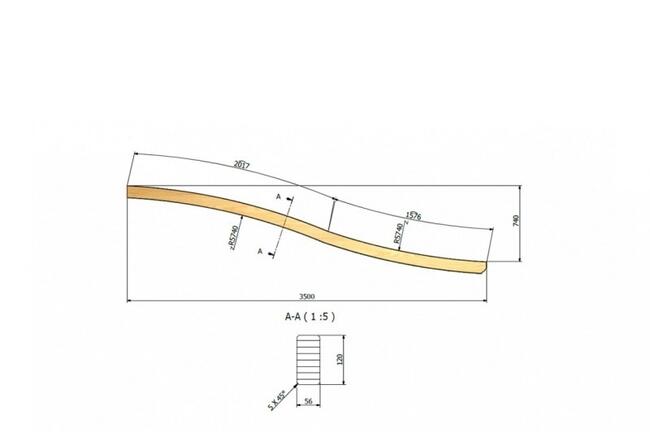KROKIEW GIĘTA 3,5m Wiata Pergola Taras Altana Dach