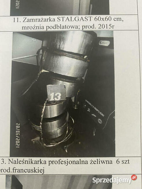 Syndyk sprzeda naleśnikarki 6 sztuk