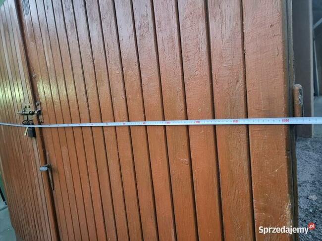 Drewniane drzwi GARAŻOWE 260 x204 zamki 3 szt standard