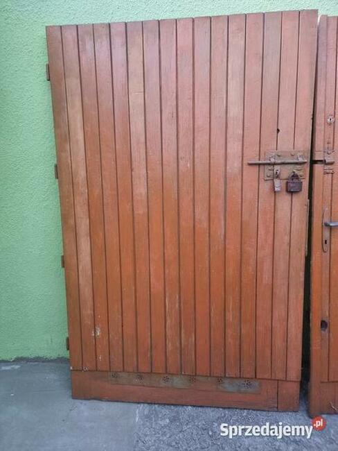 Drewniane drzwi GARAŻOWE 260 x204 zamki 3 szt standard