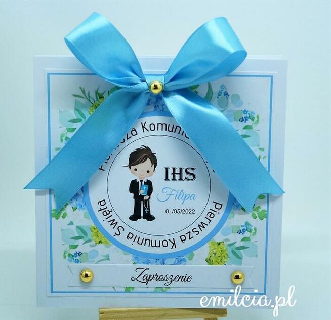 Zaproszenie z okazji I Komunii Św. spersonalizowane, koperta