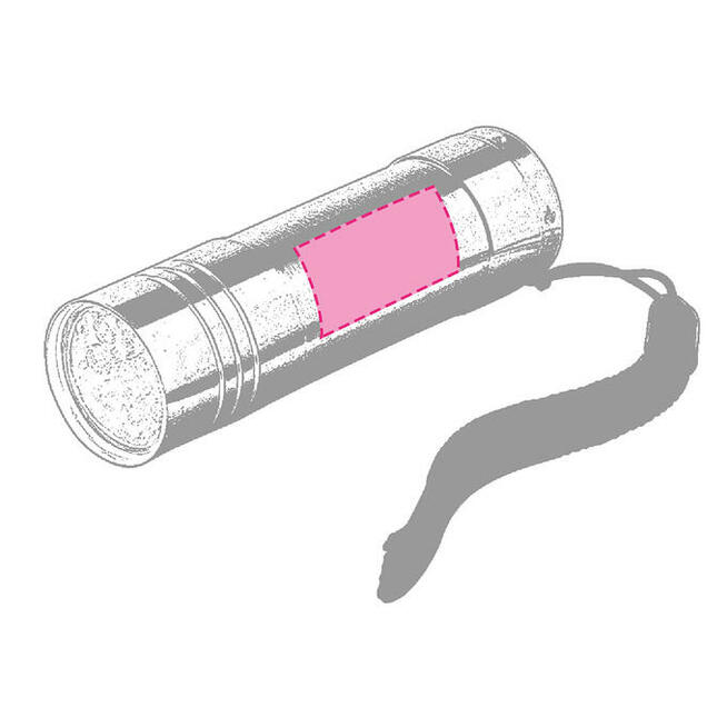 Latarka LED z logo, grawer różne kolory 50 szt.