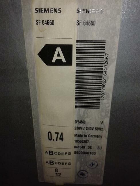 zmywarka Siemens sf64660 do zabudowy 45cm waska mala