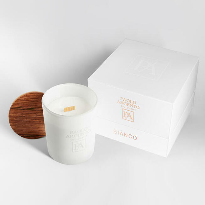 Świeca Sojowa Paolo Argento BIANCO Lusso Cilindro