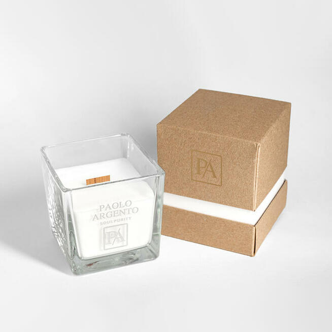 Świeca Sojowa Paolo Argento TRANSPARENTO Casual Cubo