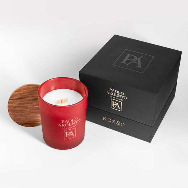 Świeca Sojowa Paolo Argento ROSSO Lusso Cilindro