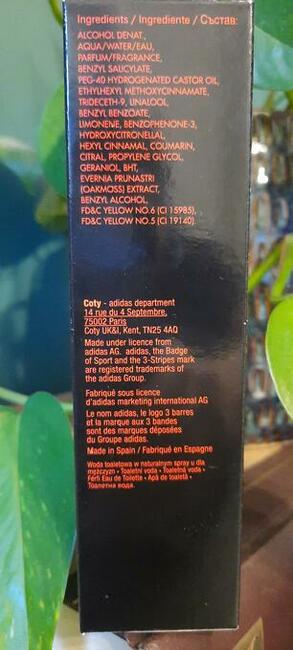 Adidas Active Bodies 100ml - woda toaletowa Made in Spain