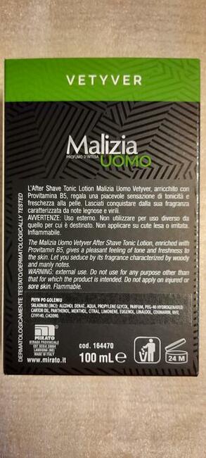 Oryginał - Malizia 100 ml Woda po goleniu- Oryginał