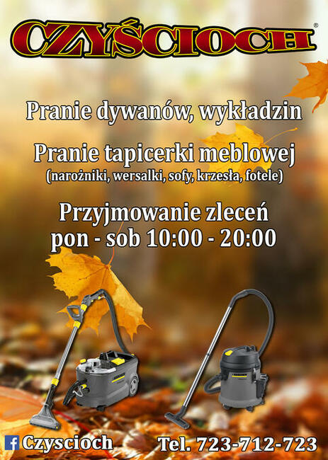 Pranie dywanów, tapicerki meblowej