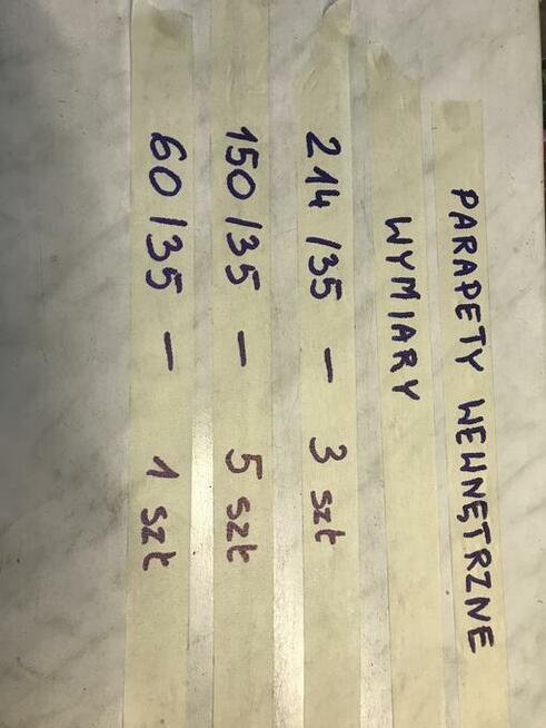 Parapety zewnętrzne ALUMINIUM wewnętrzne plastik