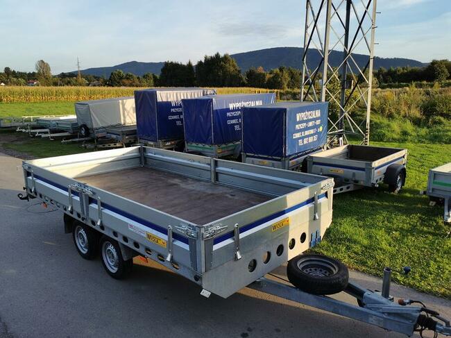 Wypożyczalnia Przyczep pod mini koparkę laweta długa na busa