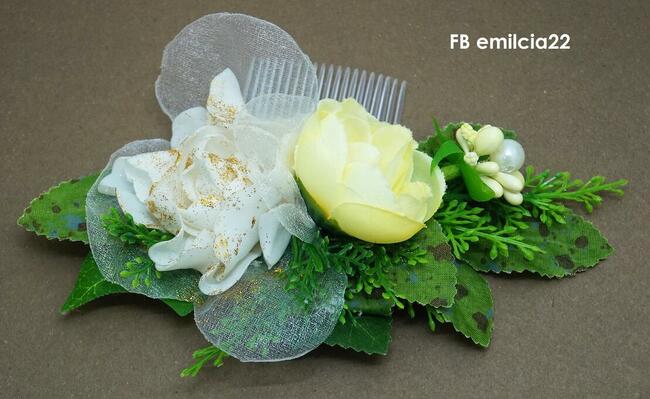 Grzebyk Ozdoba do włosów Ślub, Komunia