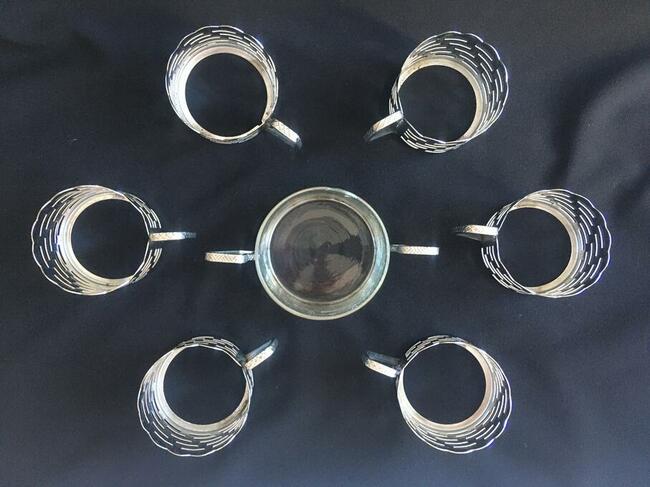 PRL koszyczki cukiernica zestaw