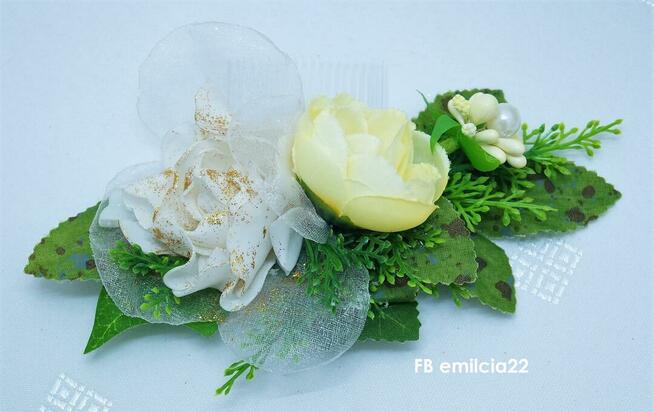 Grzebyk Ozdoba do włosów Ślub, Komunia