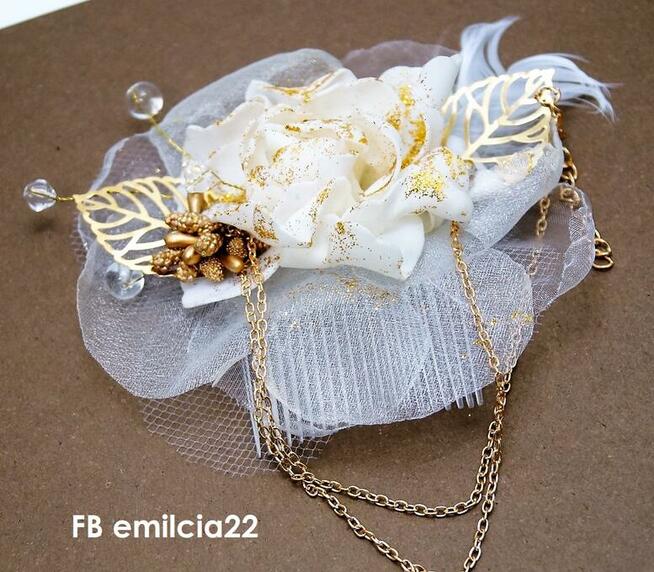 Grzebyk Ozdoba do włosów Ślub, Komunia