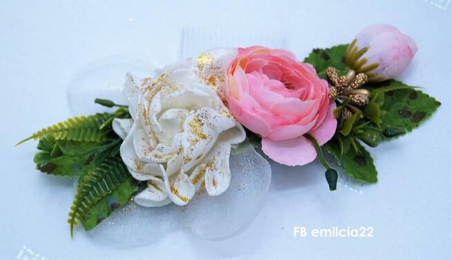 Grzebyk Ozdoba do włosów Ślub Wedding