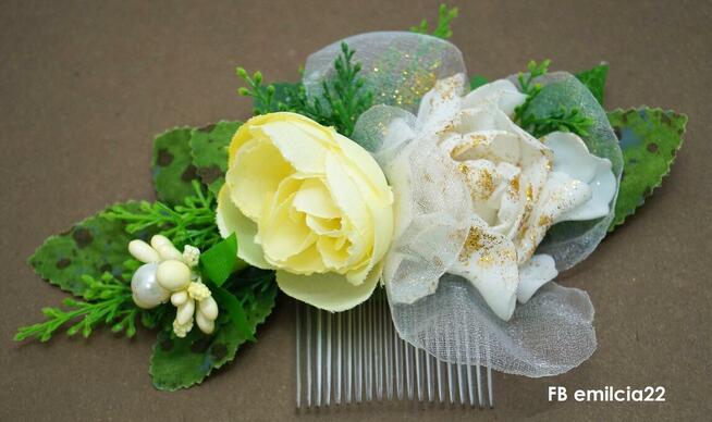 Grzebyk Ozdoba do włosów Ślub, Komunia