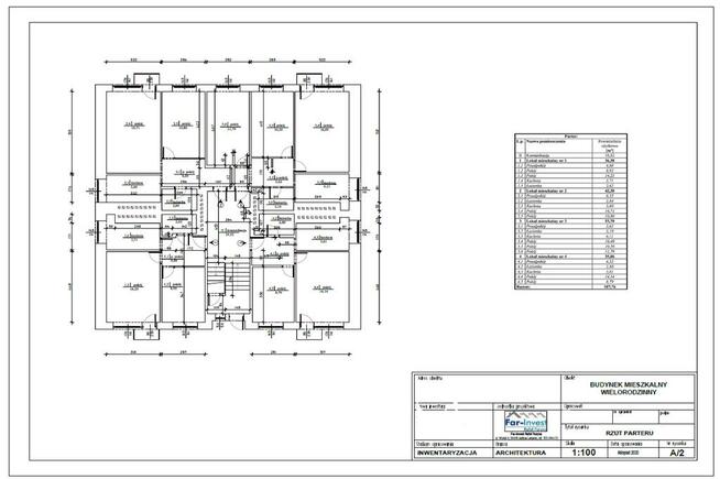 Inwentaryzacja budynku, projekt zamienny, rzuty / szkice