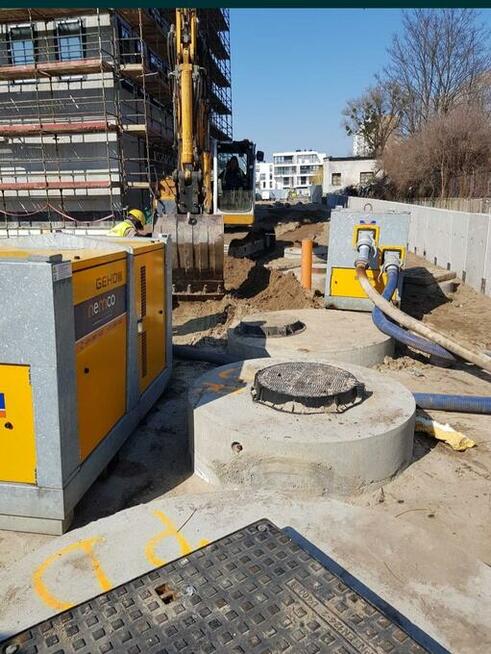 Igłofiltry wynajem obniżanie wody gruntowej pod fundamenty m