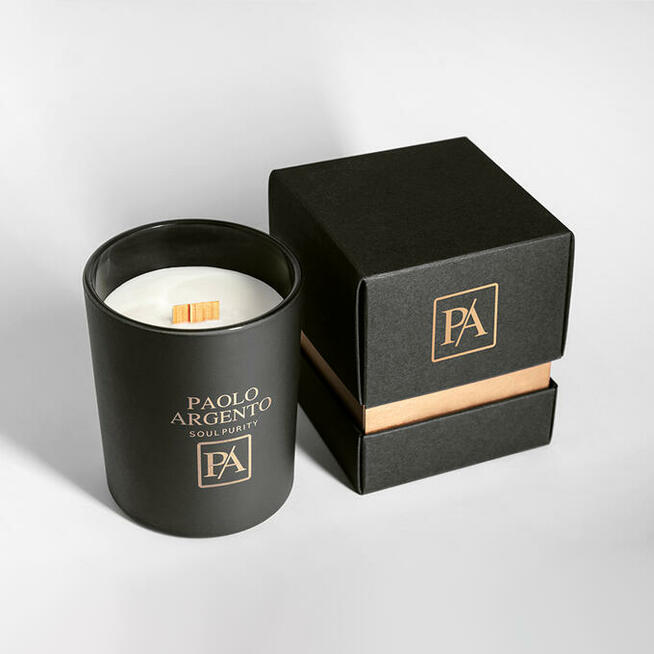 Świeca Sojowa Paolo Argento NERO Casual Cilindro