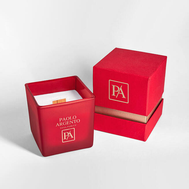 Świeca Sojowa Paolo Argento ROSSO Casual Cubo