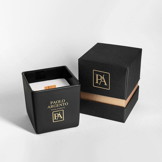 Świeca Sojowa Paolo Argento NERO Casual Cubo