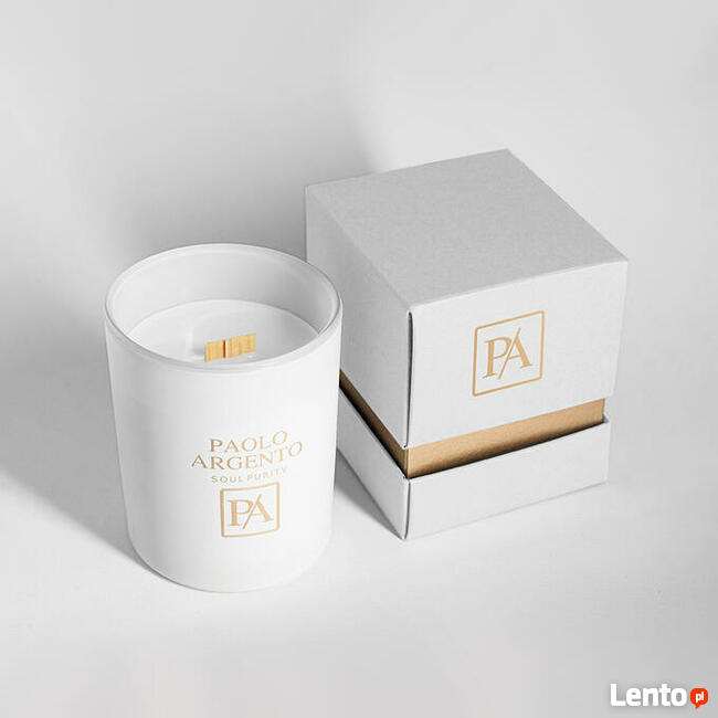 Świeca Sojowa Paolo Argento BIANCO Casual Cilindro