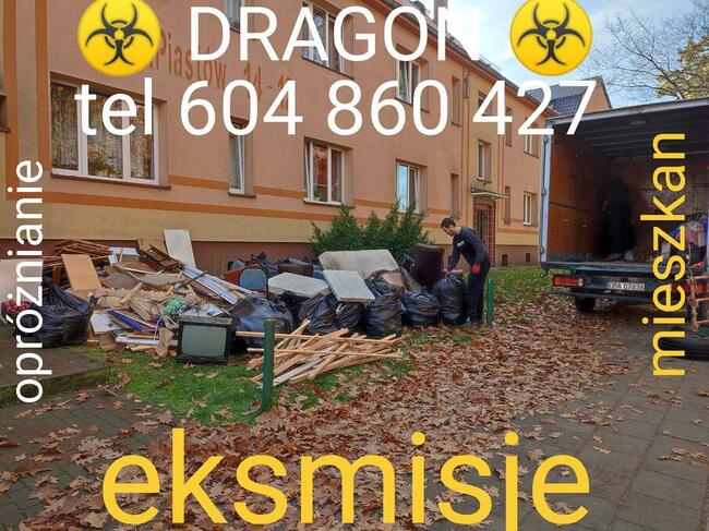 DRAGON WYWÓZ OPRÓZNIANIE mieszkan Piwnic Garazy Domów