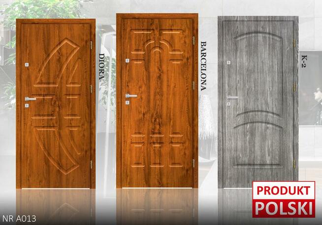 DRZWI WEJŚCIOWE drewniane i metalowe zewnętrzne z montażem