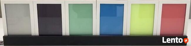 Ścianki, zabudowy szklane z folią aktywną na pilota