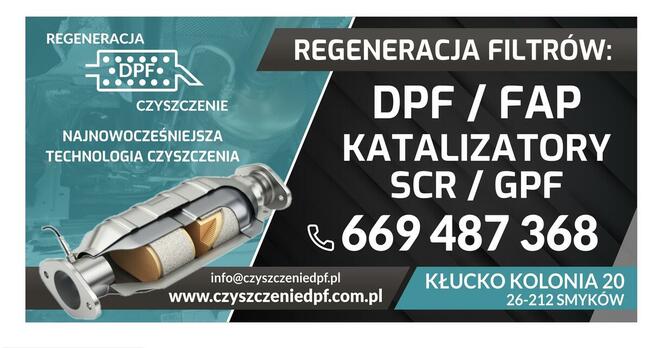 Regeneracja/Czyszczenie filtrów DPF / FAP / KAT/SCR/GPF