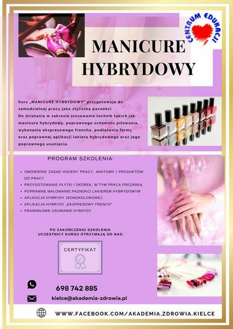 MANICURE HYBRYDOWY : kurs szkolenie