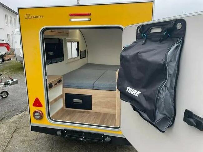 przyczepa kempingowa 2 osobowa, lekka, super dla wędkarzy