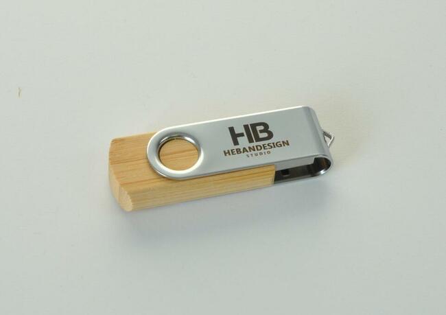 Pendrive pamięć usb z logo grawer 16 GB 50 szt. bambus