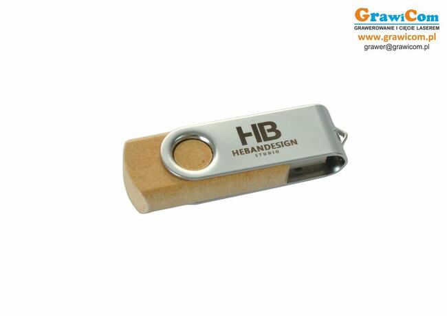 Pendrive pamięć usb z logo grawer 16 GB 50 szt. tektura