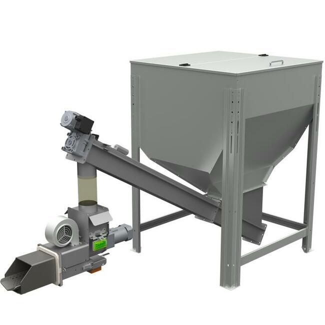 Zestaw do spalania biomasy drzewnej - zrębek