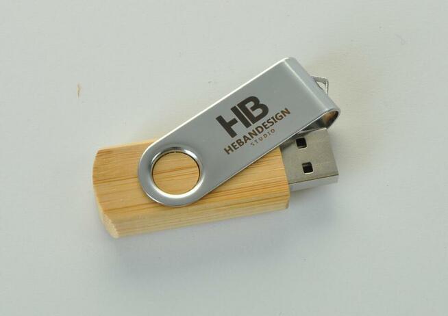 Pendrive pamięć usb z logo grawer 16 GB 50 szt. bambus
